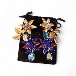 ZOE COSTE PARIS VINTAGE COUTURE CLIP ON EARRINGS